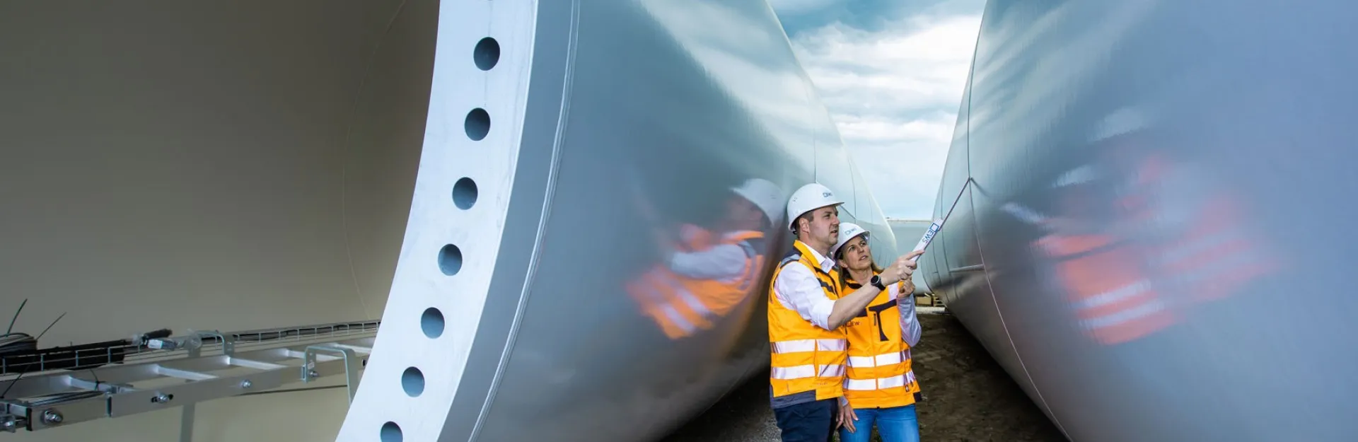 Repowering Repowering - Kontrolle der neuen Turmsegmente