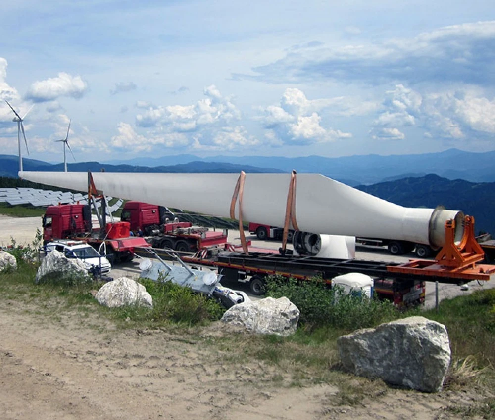 Tauernwindpark Oberzeiring Rotorblattmontage