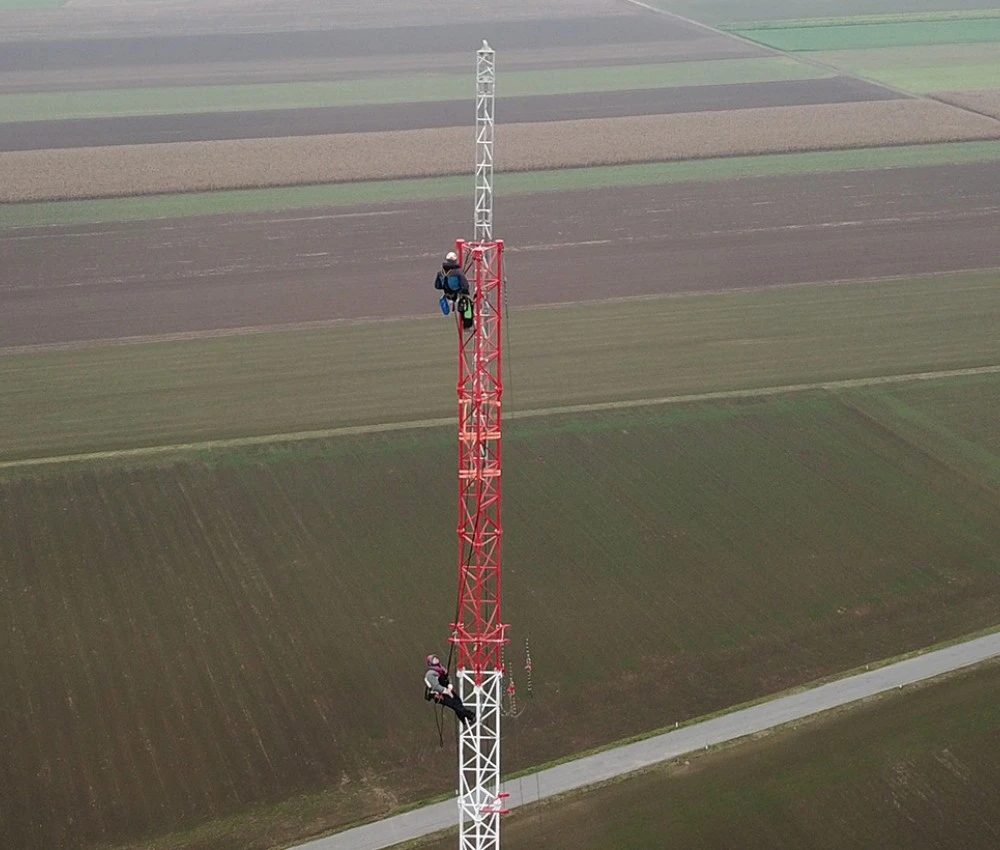 Verifikationsmast, Kletterer, Stetteldorf Verifikationsmast, Kletterer, Stetteldorf